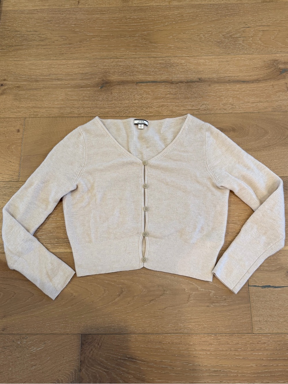 J. Crew 100% Cashmere Cropped Cardigan - size Small